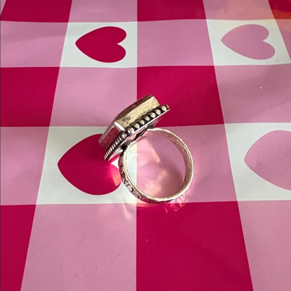 Sterling Silver Plated Fashion Ring size 6.5